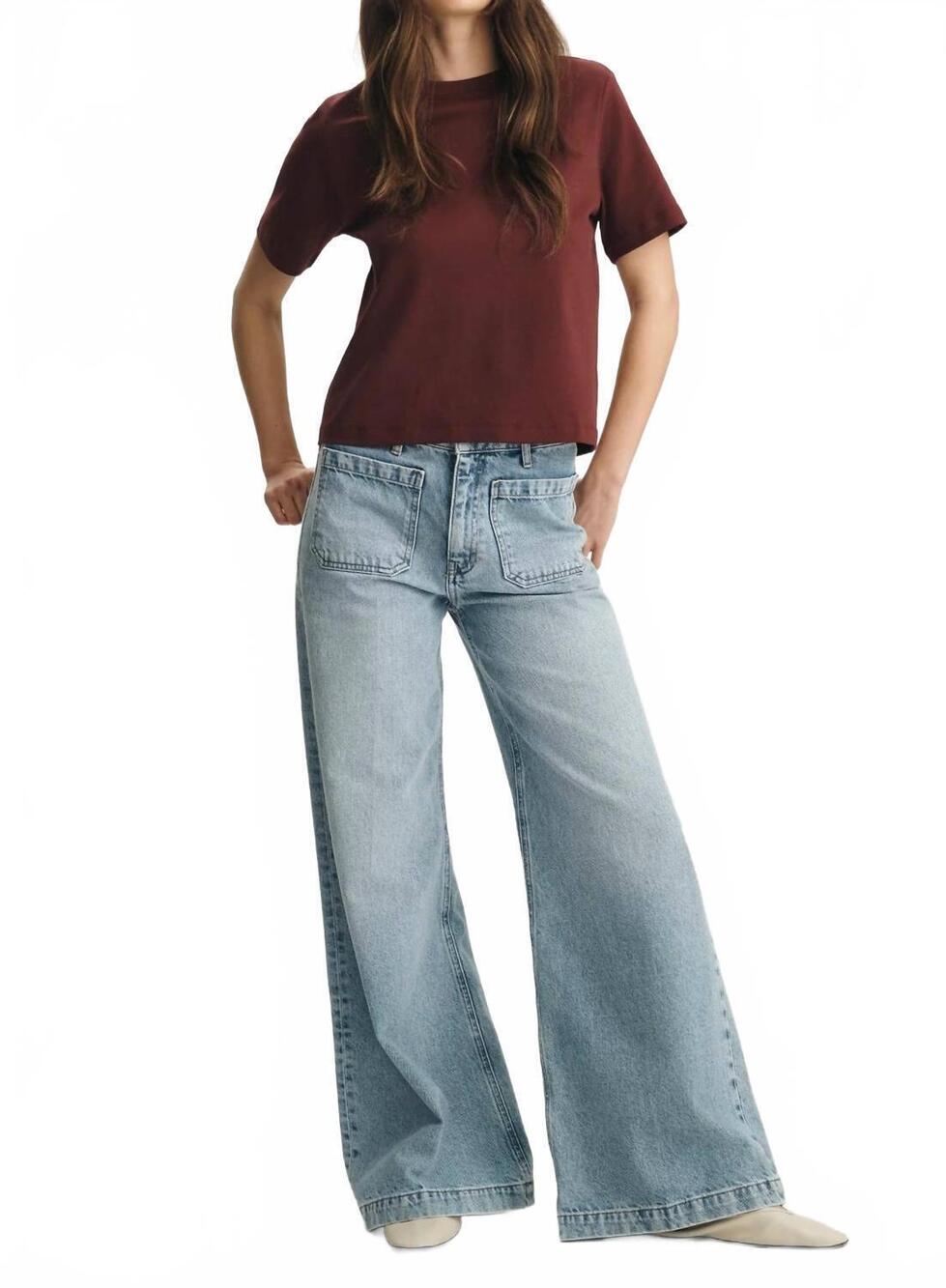 NEW MAVI christine wide leg jeans in light denim